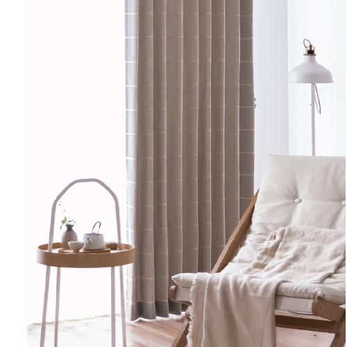 RÈM VẢI CAO CẤP SỌC CARO- MS 80406