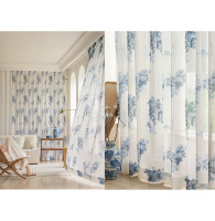 RÈM VẢI CAO CẤP IN HÌNH HHOA LAN LĂNG- MS 80411